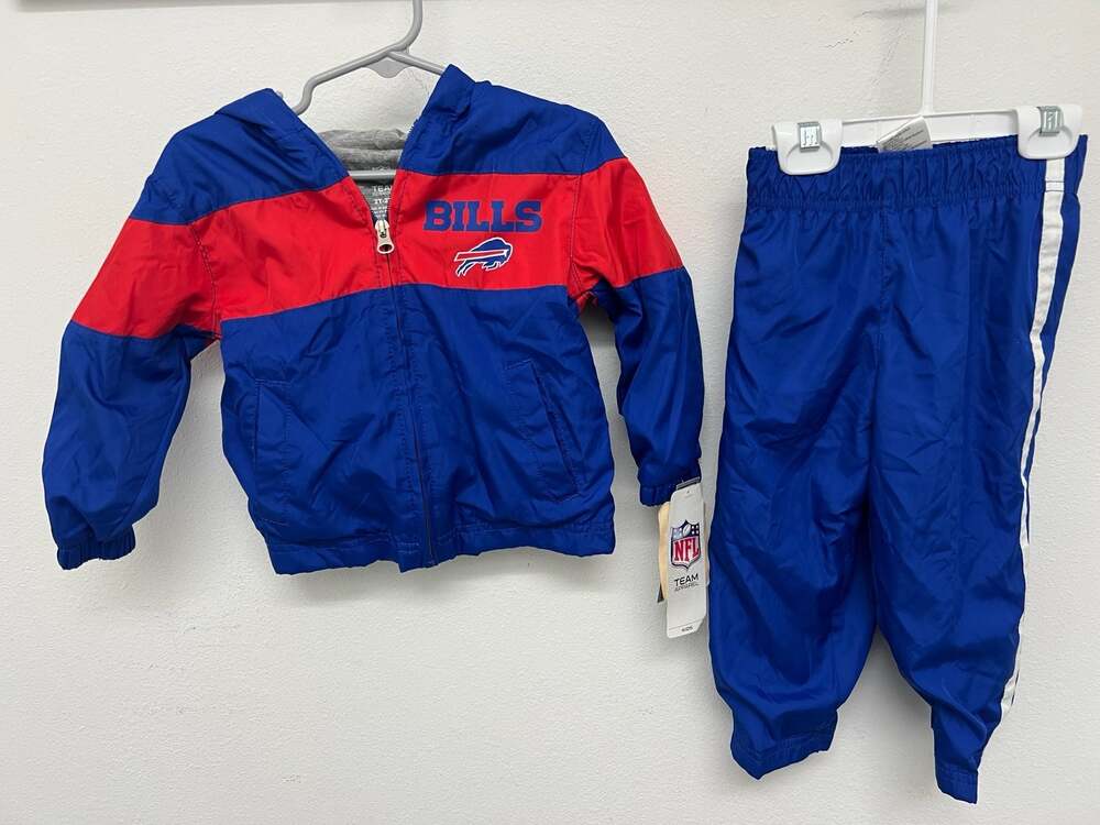 Team Apparel NFL Buffalo Bills 2-Piece Tracksuit Jacket and Pant Set 2T 2017